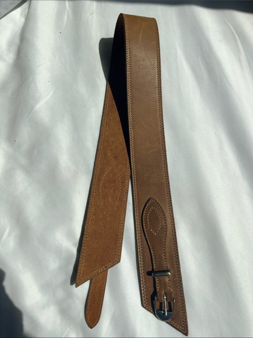 Banana Republic Vintage 80’s  Wide Brown Leather Waist Belt with Silver Buckle - Picture 9 of 9